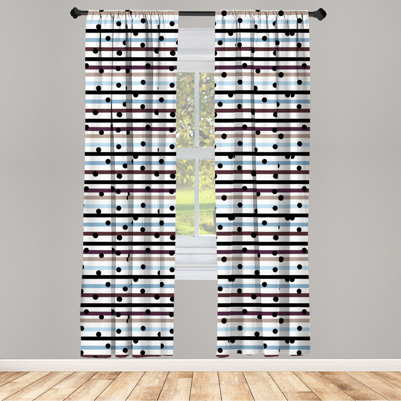 Geometric Semi-Sheer Rod Pocket Sliding Panel, 28" x 63"