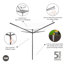 Brabantia 50m Topspinner Rotary Clothes Line with Ground Spike-55989399