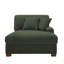 Chaise longue moderne rembourrée avec deux coussins et pieds en bois massif l 42,2 po Yalisa-1837404261-1853556373