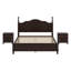 Ensemble de chambre à coucher en bois 3 pièces - Lit plateforme + 2 tables de chevet | Mobilier de chambre à coucher complet-358807301-358807300