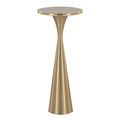 Table d'appoint contemporaine en métal et laiton moderne