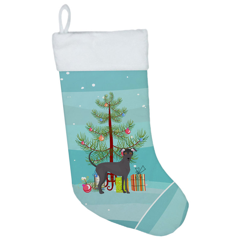 Chaussette de noël joyeux de noël, Chien Pila argentin