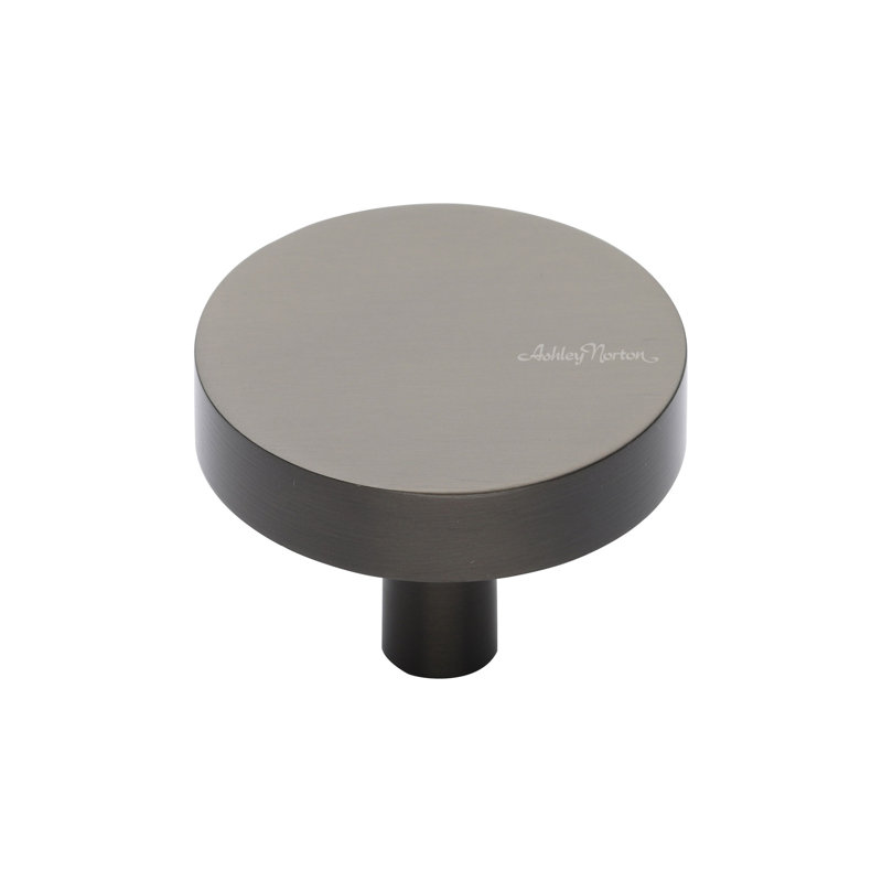Modern Disc Cabinet Knob, Polished Chrome, 1 1/2"