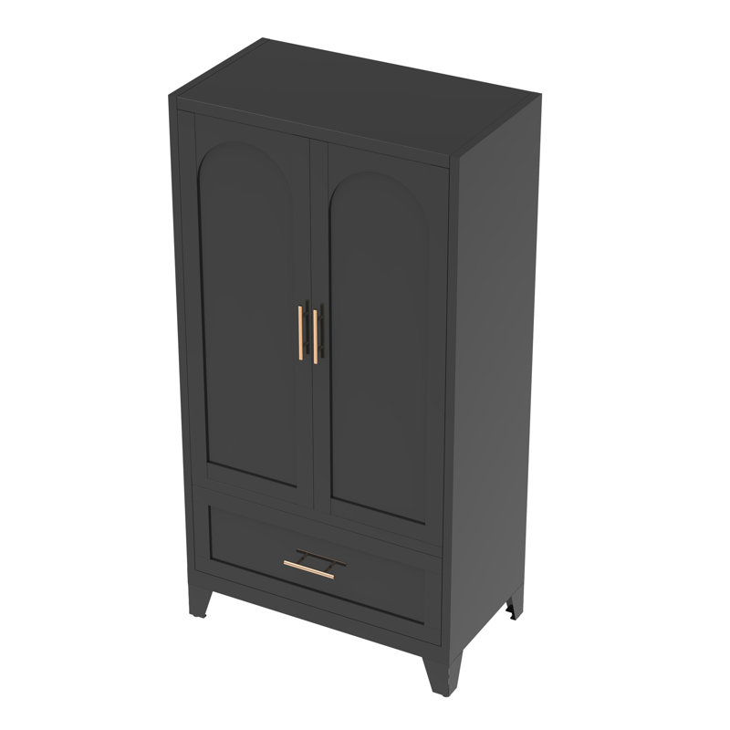 Armoire-penderie autoportante en acier avec tiroir