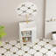 Meuble-lavabo à tablettes ouvertes de 21,6 po avec lavabo en céramique et porte à fermeture douce, armoire de rangement à tablettes ouvertes sur le côté droit, assemblage requis, blanc 24VB06-21WHR