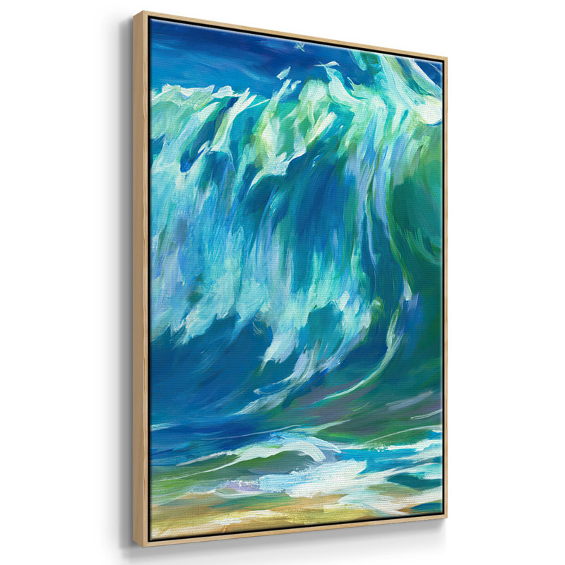 Green Flash encadré sur toile, 3 pièces, H 24 po x l 48 po x P 2 po, Naturel