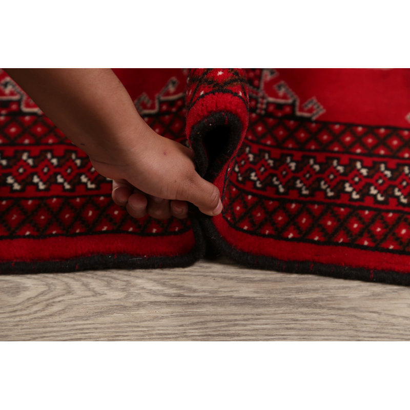 Tapis décoratif en laine de conception unique 4 pi 5 po x 6 pi 4 po noué à la main New Age