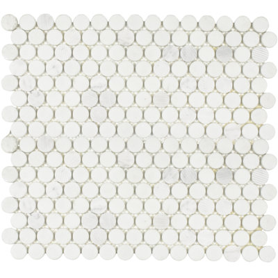 Nero Marquina Dots 12" x 12" Mosaic Wall & Floor Tile - Rockart