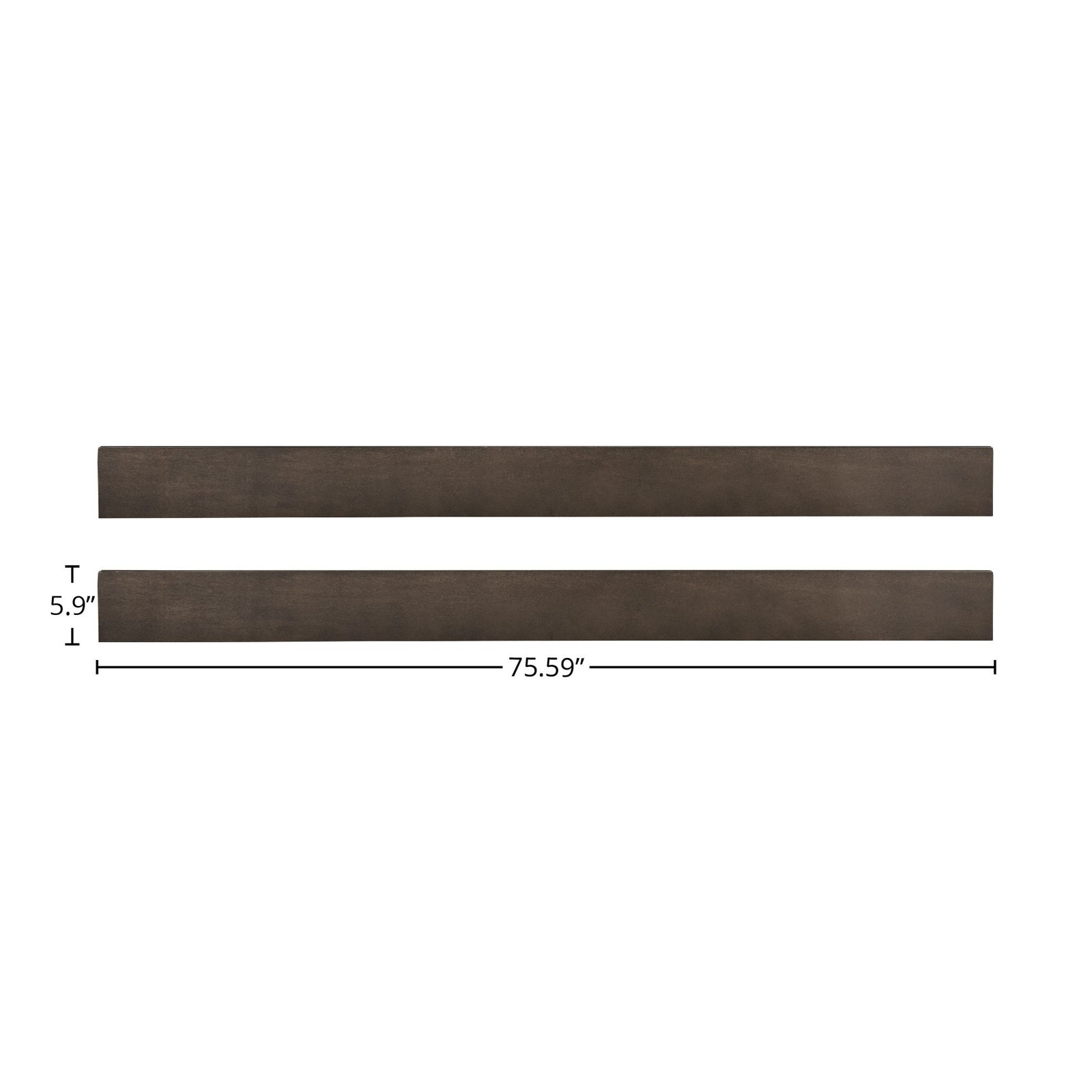 Mabank Farmhouse Bed Rails, Dark Brown