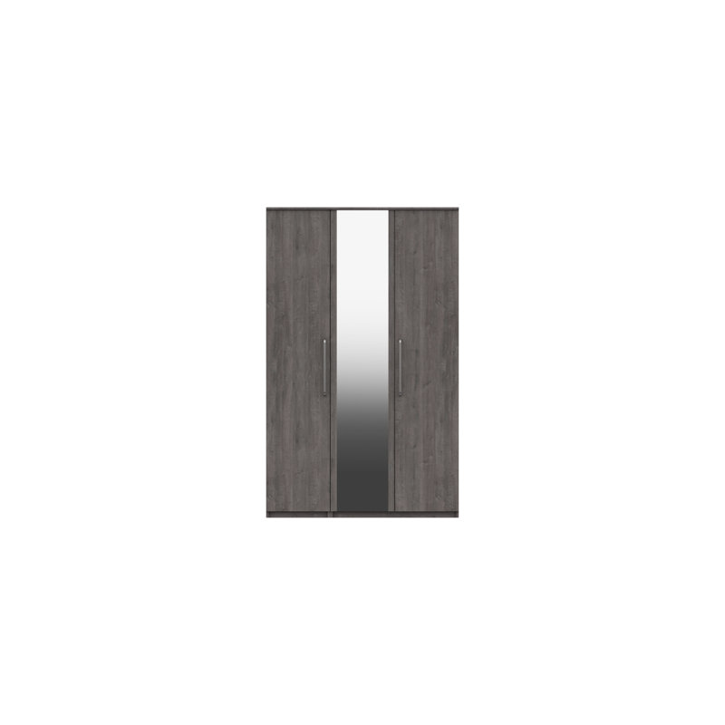 Bushnell 3 Door Manufactured Wood Wardrobe, Dark Grey