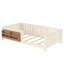 Lit simple avec bibliothèque intégrée et garde-corps de sécurité de haute qualité pour enfants, beige - peu encombrant et durable-775719172-775719171