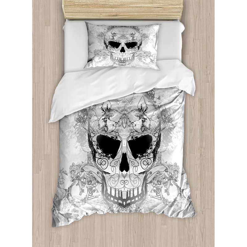 Day Of The Dead Polyester Duvet Cover, Twin