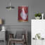 "Poule blanche, fond rouge 3" par Maria Pietri-384724067
