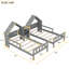 Lit plateforme simple double avec table de chevet intégrée-1272576024