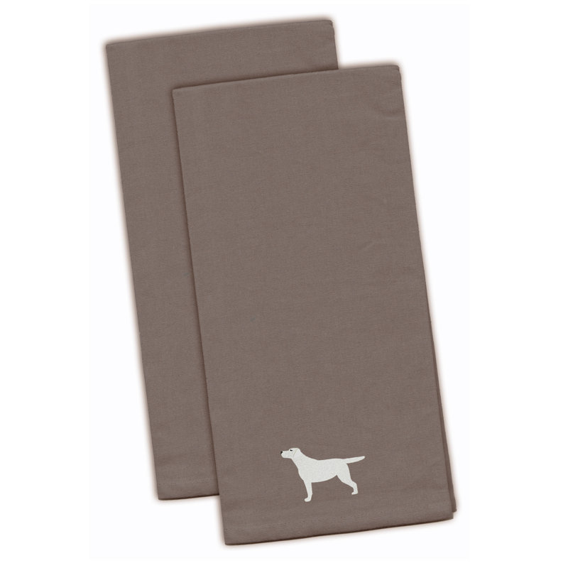 Torchon de cuisine Labrador Retriever, Gris, H 28 po x l 19 po x P 0,1 po