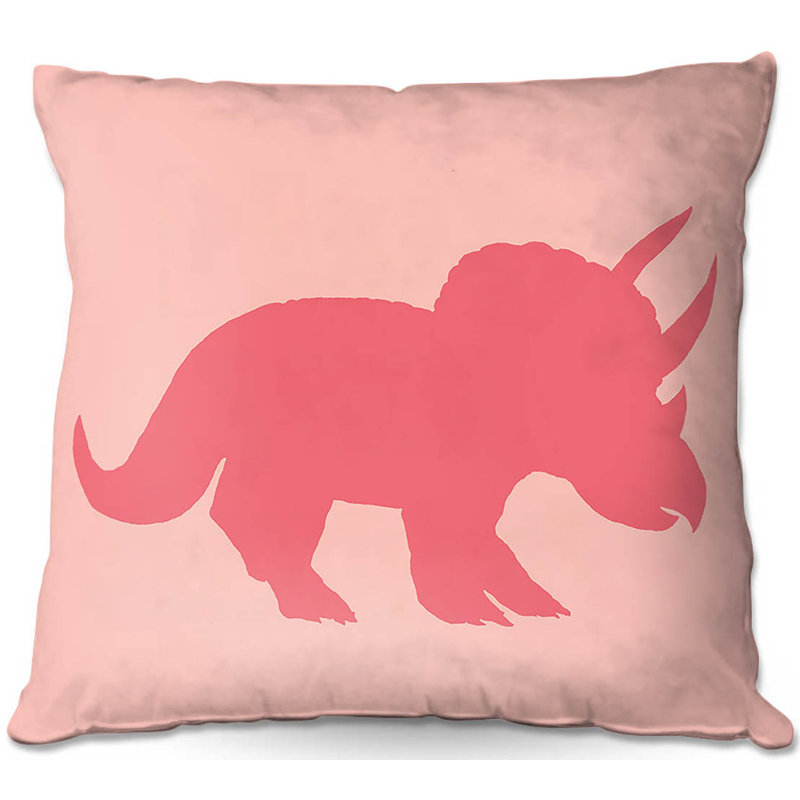 Coussin décoratif en rose canapé dinosaure, 20 po x 20 po