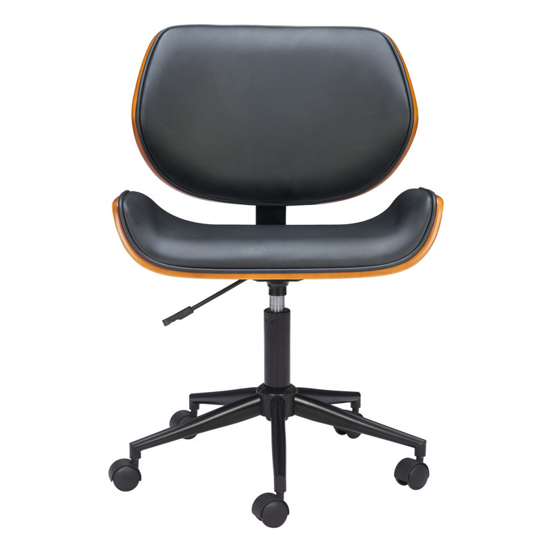 Fauteuil de bureau à dossier bas et hauteur réglable
