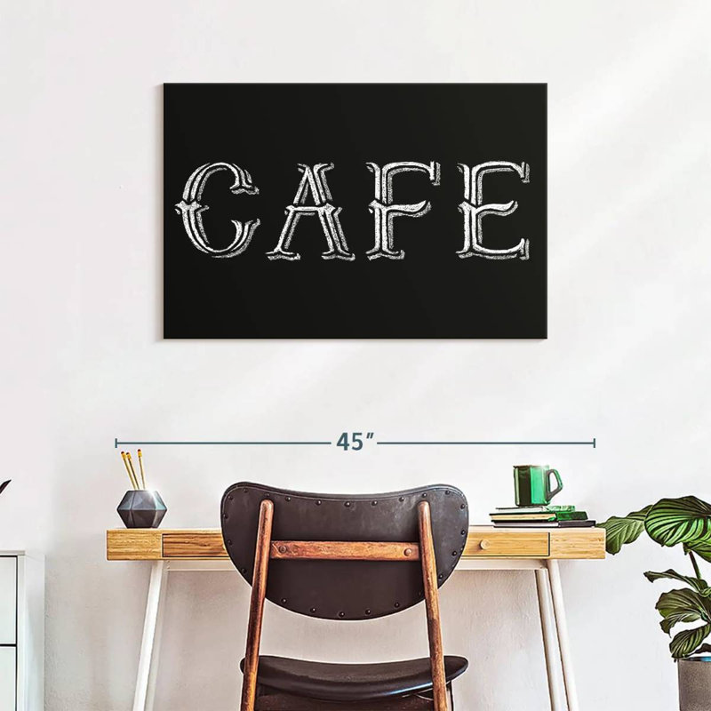 Tergel Blackboard Cafe Typography, 24" H x 36" W