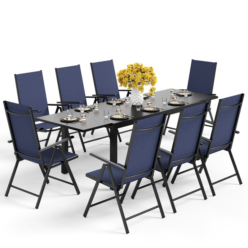 Ensemble de salle à manger rectangulaire pour 6 personnes 66 po Salem, Bleu