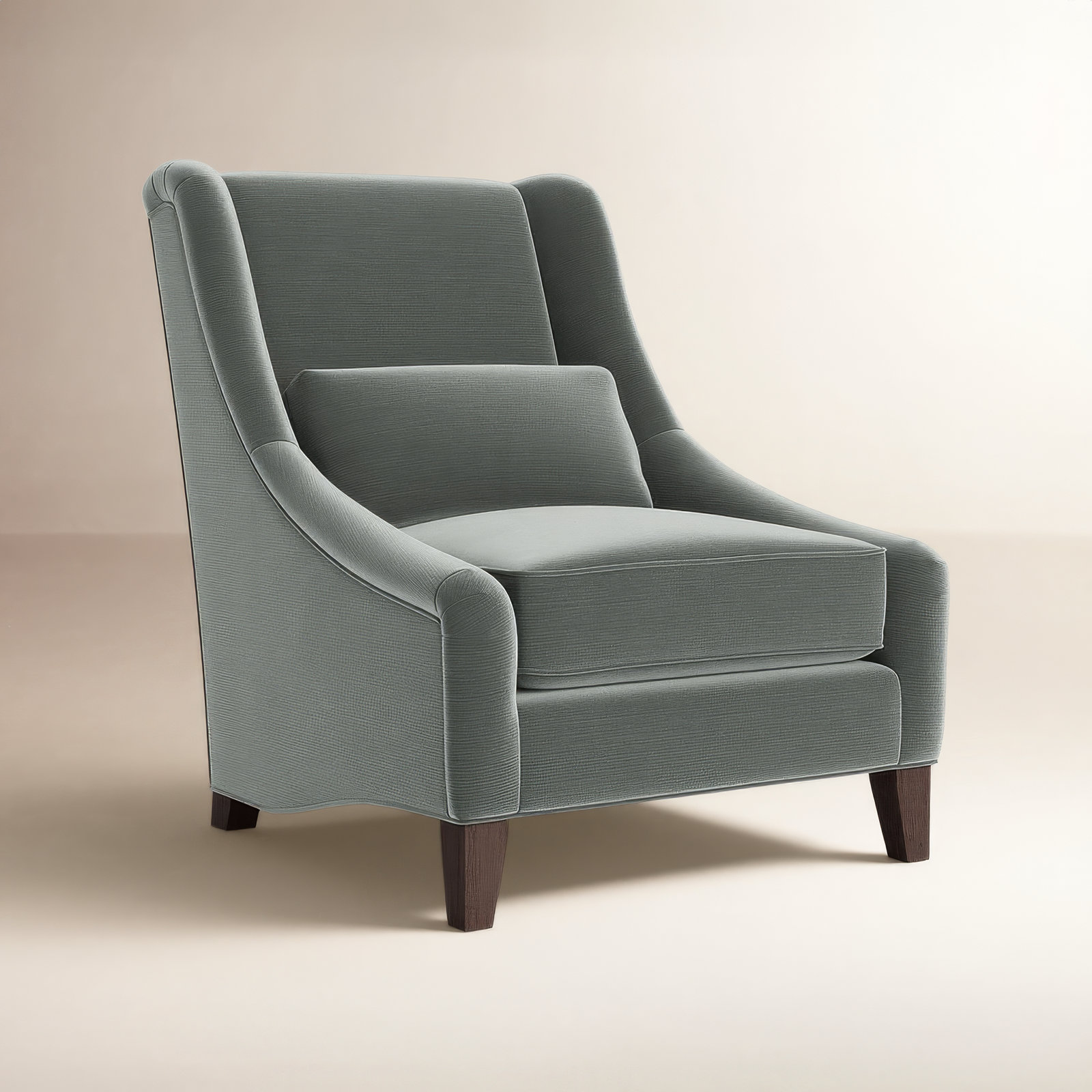 Adriana Upholstered Armchair, Charcoal Cotton