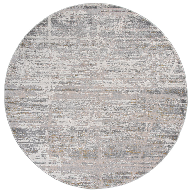 Palma 370 Performance Abstract Rug, 6'-7" X 6'-7" Round
