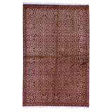 Tapis unique en laine noué à la main de haute qualité de 7 pi 9 po x 9 pi 9 po rouge / jaune / bleu