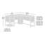 Bureau en L Coastal avec tiroirs classeurs (tabourets non inclus)