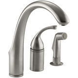 Forté 3-Hole Remote Valve Kitchen Sink Faucet with 9" Spout with Matching Finish Sidespray