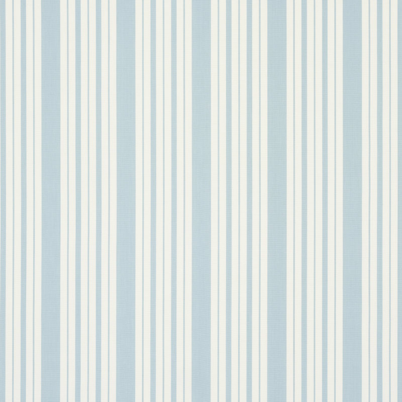 Tissu rayé Schumacher x Mark D. Sikes Markie, Bleu porcelaine