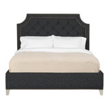 Audrey/Asher Queen Tufted Upholstered Low Profile Panel Bed
