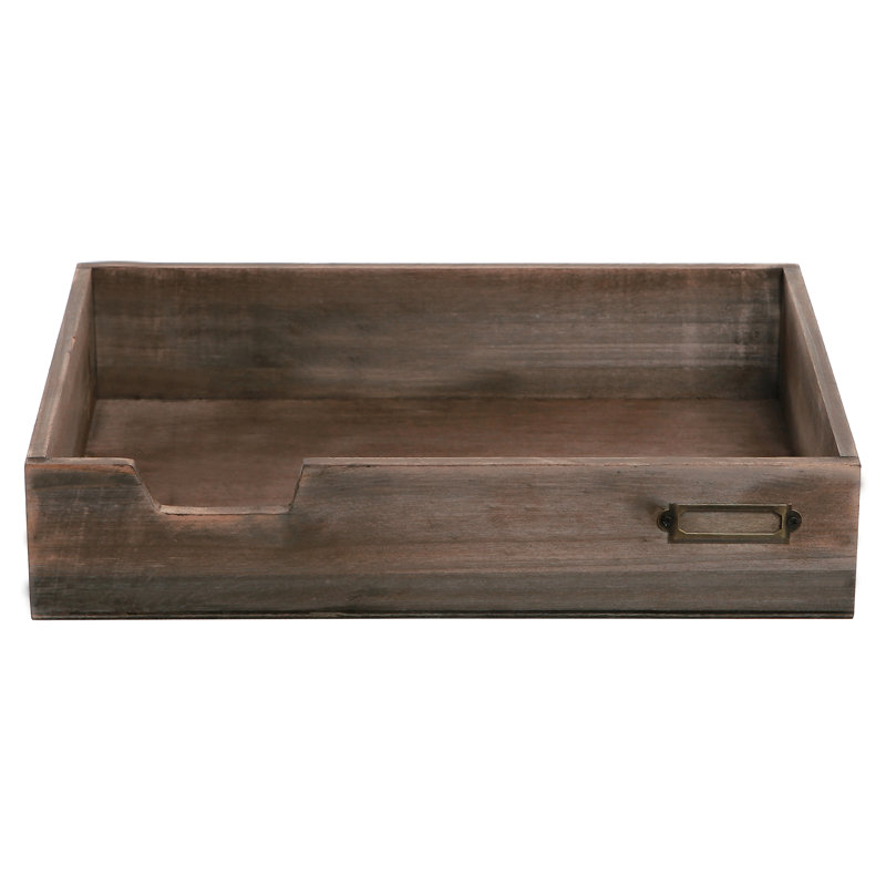 Chasewych Solid Wood Stackable Distressed Paper Organiser