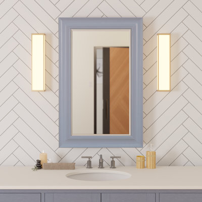 Aqueelah 22'' W 34'' H Surface Framed Medicine Cabinet Mirror 4 Adjustable