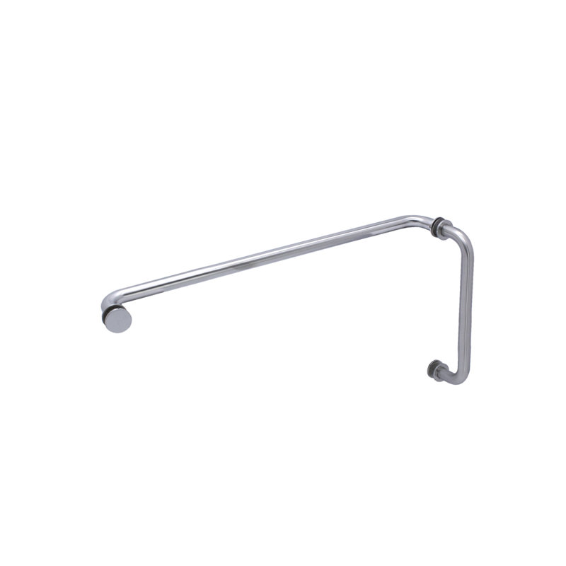 FHC TBR8X18CH Pull Handle And Towel Bar Combo, Brass material, 8" Pull Handle And 18" Towel Bar Center-to-Center, Polished Chrome Finish