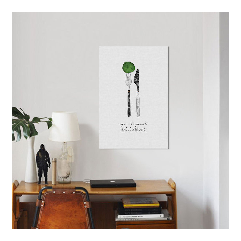 « de germination », impression sur toile, H 12 po x l 8 po x P 0,75 po, Pas de tapis, Toile tendue