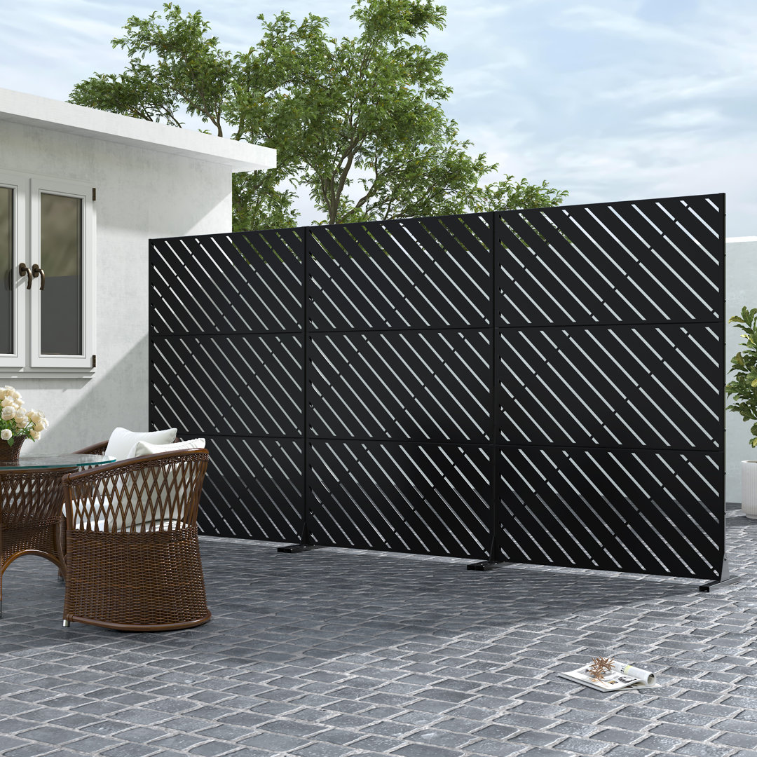 Outdoor Metal Privacy Screen Dovelina 