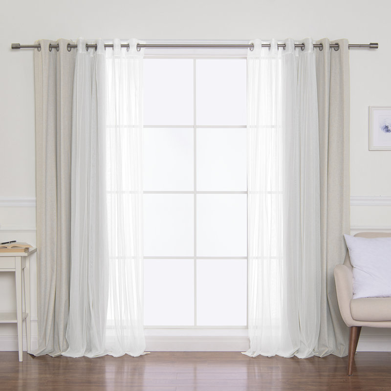 Fortson Polyester Max Blackout Sliding Panel Pair, White, 52" x 96"