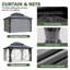 Pavillon de jardin en polycarbonate à double toit l 10 pi x P 12 pi-122177723