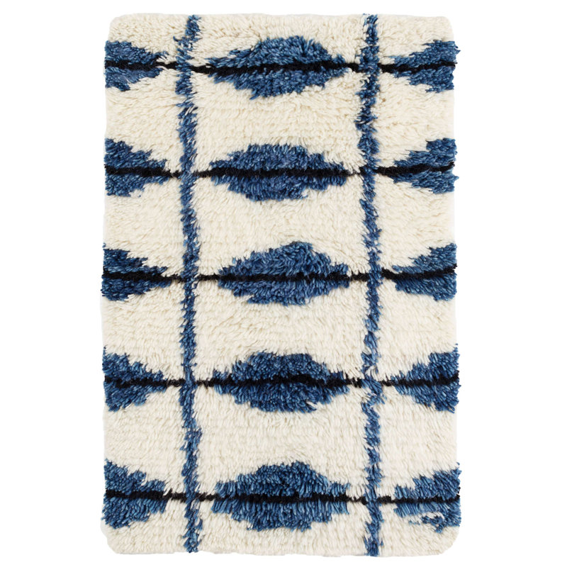 Noma Indigo Handwoven Wool Rug, Rectangle 8'6" x 11'6"