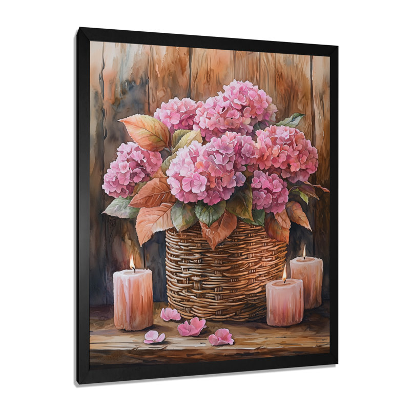 Henrich - impressions sur toile florales, H 40 po x l 30 po, Noir, noir, noir, noir, Reproduction encadrée d'une seule photo