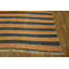 Rustic Antique Geometric Stripes Room Size Indian Cotton Dhurrie Rug