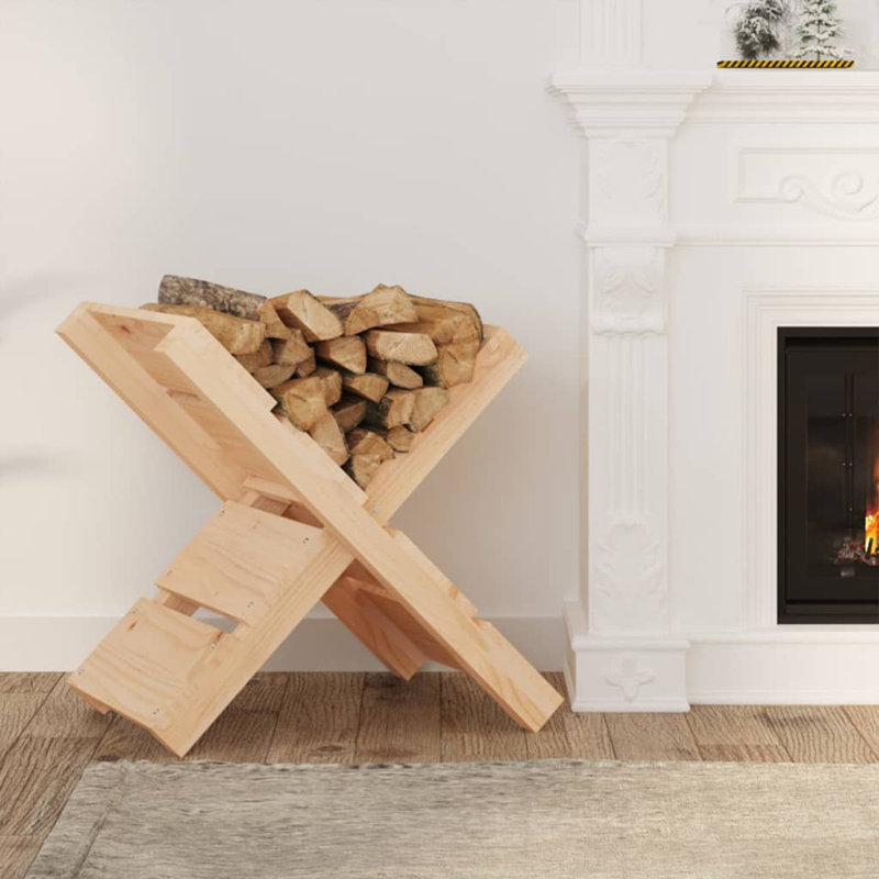 47cm W Solid Wood Log Rack, Brown