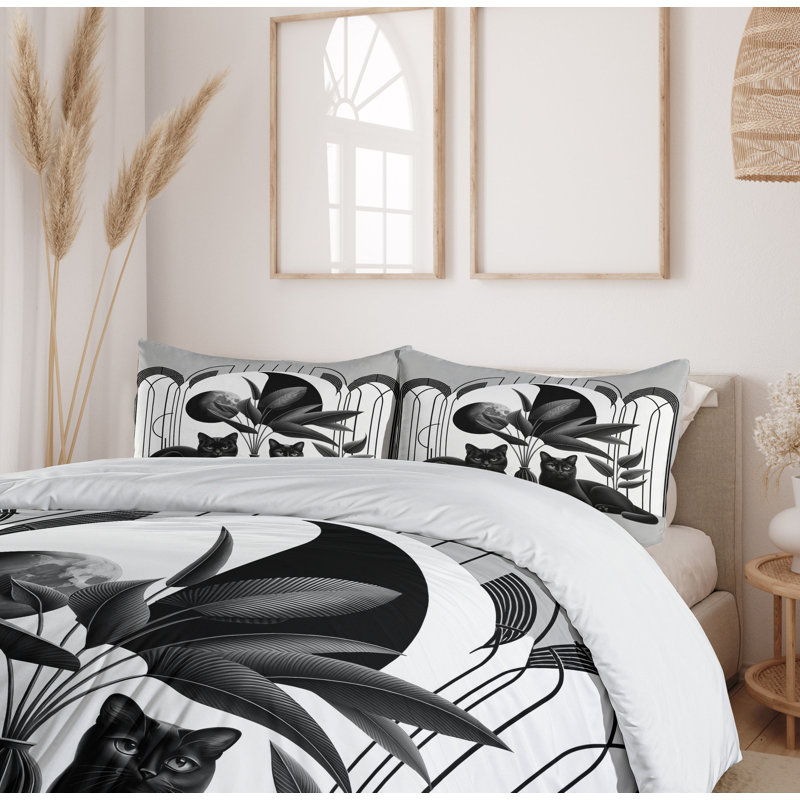 Cat Duvet Cover, Queen Duvet Cover + 2 Standard Shams