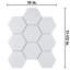 Metro Super 4" Hex Glossy White 10" x 11-1/2" Porcelain Mosaic Tile