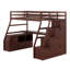 Lit mezzanine avec tiroirs, tablettes et bureau-289469606