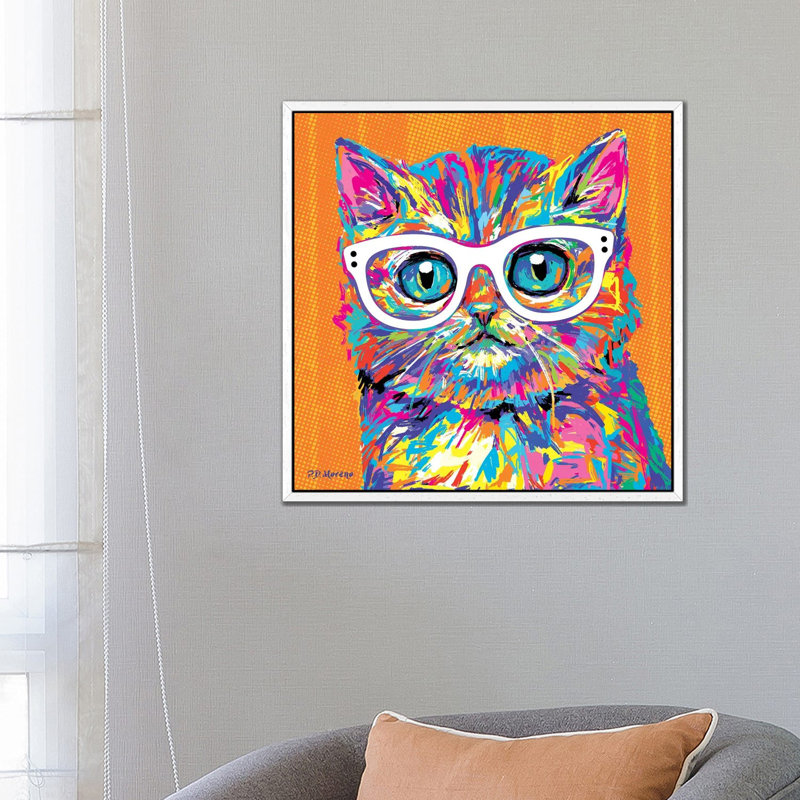 Fergus by P.D. Moreno - Print on Canvas, White Framed, 66.04 cm H x 66.04 cm W
