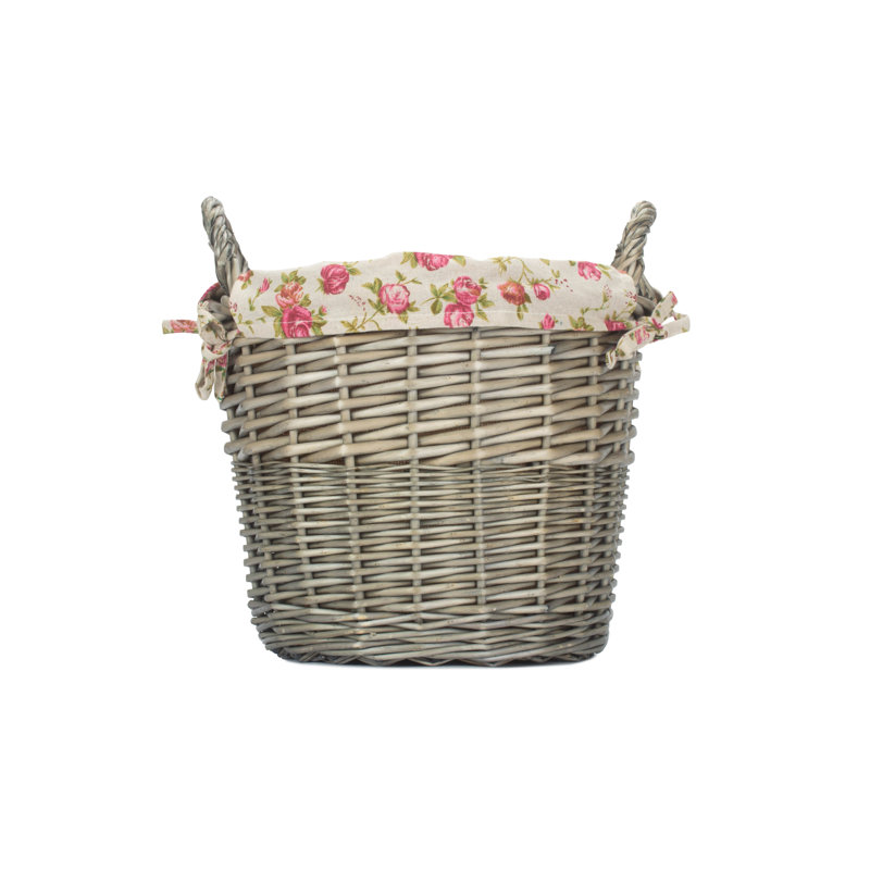 Lily Manor Wicker Craft Basket with Lining