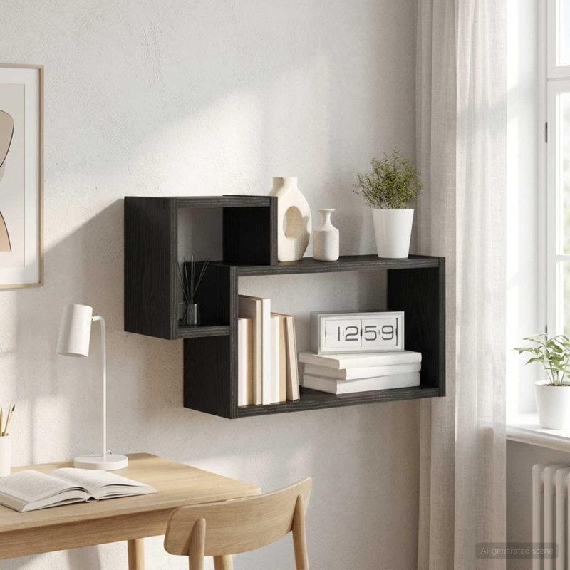  Wall Shelf with Shelf Wall-mounted with Storage Engineered Wood Home
