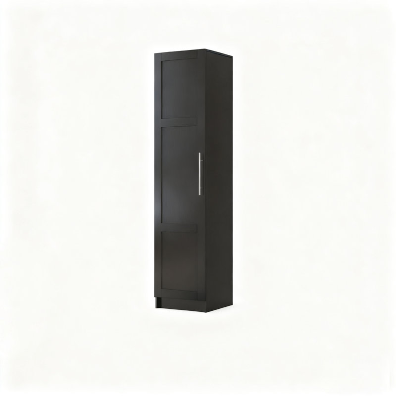 Stackable Wall Mounted Storage Cabinet, Black 