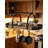 Ceiling Mounted Pot Rack with 12 Hooks, Greige and Black Space Saving Cookware Organizer for Kitchen