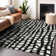 Premium Machine Washable Prisco Black Rug